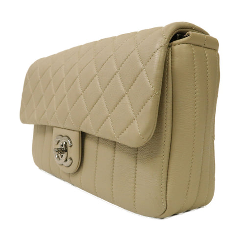 CHANEL CC SHW Chain Shoulder Bag Calfskin Leather Grey