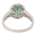 JEWELRY 1.37ct Emerald 0.63ct Diamond Ring 18K White Gold US#8.25