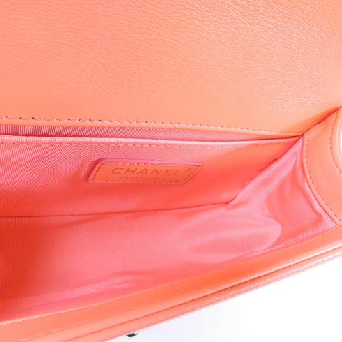 CHANEL Quilted CC GHW Chain Shoulder Bag Calfskin Leather Pink v2