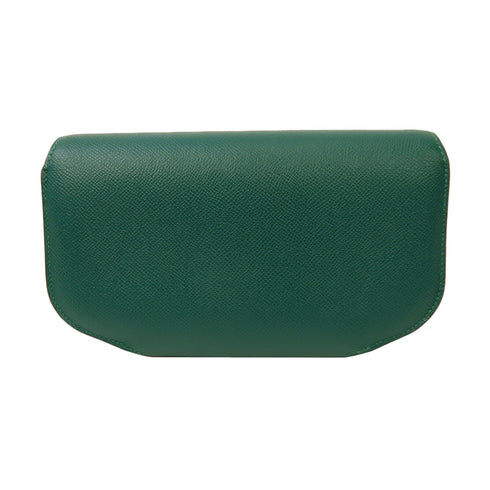 HERMES PHW Cherche Midi 22 Clutch Bag Epsom Leather Malachite