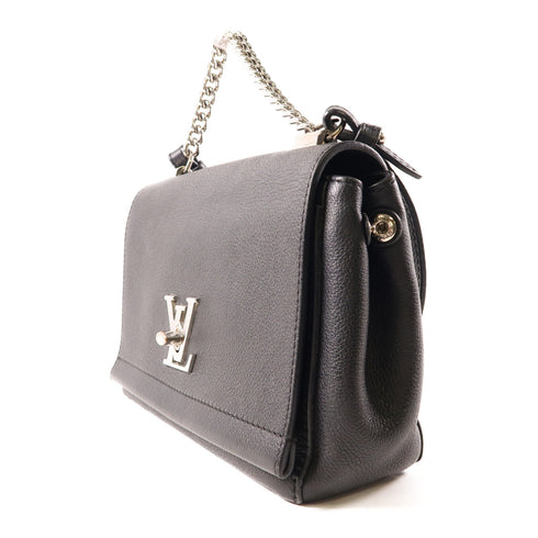 LOUIS VUITTON LV SHW Lockme II BB 2 Way Chain Bag M51200 Calfskin Leather Black
