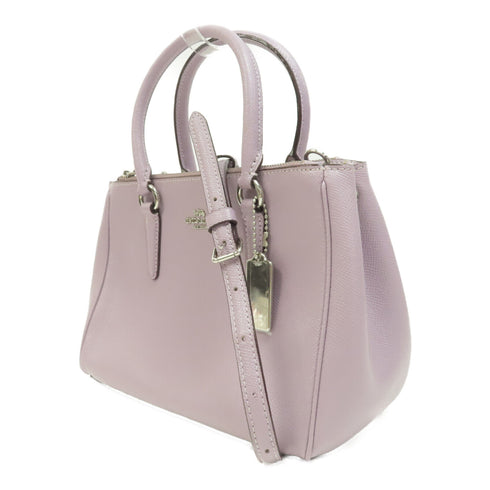 COACH SHW 2 Way Shoulder Bag Calfskin Leather Purple