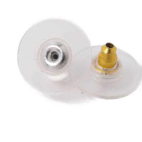 CHANEL CC Earrings Accessories PVC Metal Gold Transparent v1