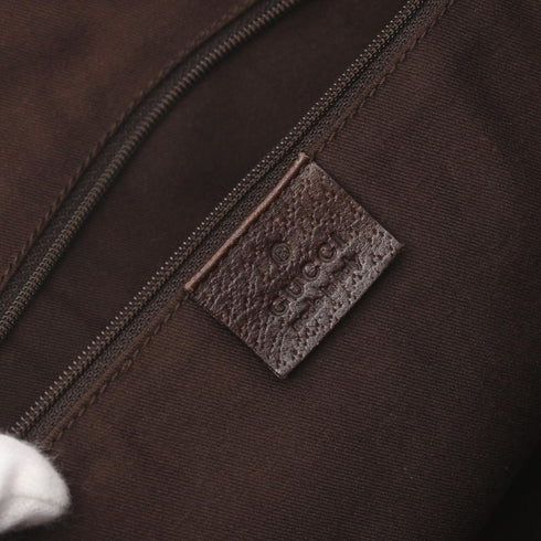 GUCCI GHW Abbey GG Tote Bag 130739 Canvas Brown