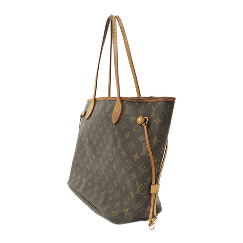 LOUIS VUITTON LV GHW Neverfull MM Shoulder Tote Bag M40156 Monogram Brown v2