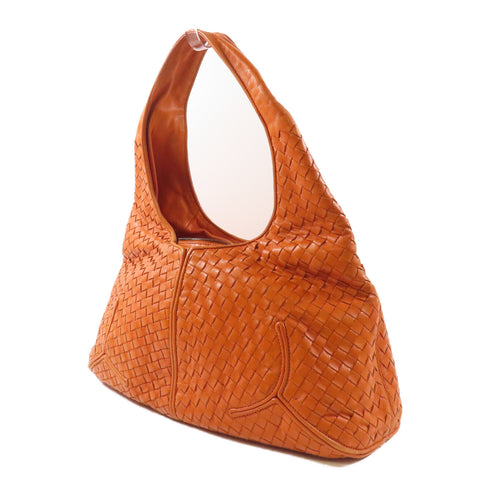 BOTTEGA VENETA Shoulder Bag Lambskin Leather Brown