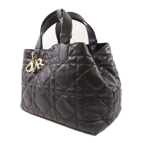 Christian Dior CD Toujours Bag Handbag M28210SHJ Calfskin Leather Black