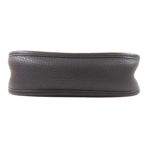 HERMES PHW Evelyne TPM Shoulder Bag Clemence Leather Black v1