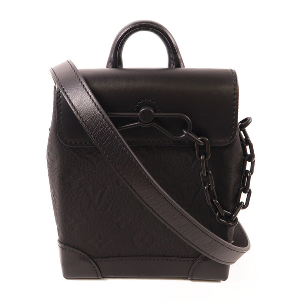 LOUIS VUITTON LV Nano Steamer Shoulder Bag M82772 Monogram Taurillon Black