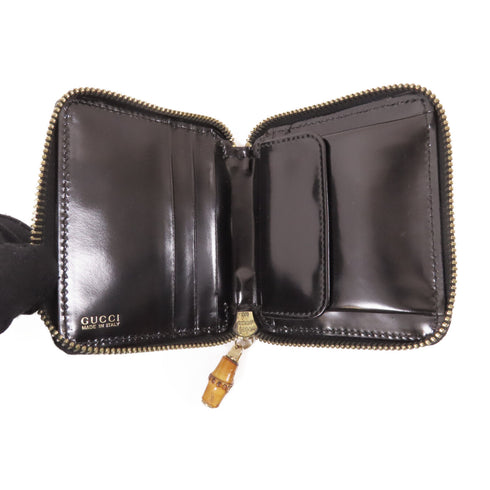 GUCCI GG GHW Wallet Leather Black