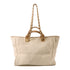 CHANEL CC GHW Deauville Tote Bag 2 Way Shoulder Canvas Straw