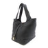 HERMES PHW Picotin MM Handbag Taurillon Clemence Leather Noir Black