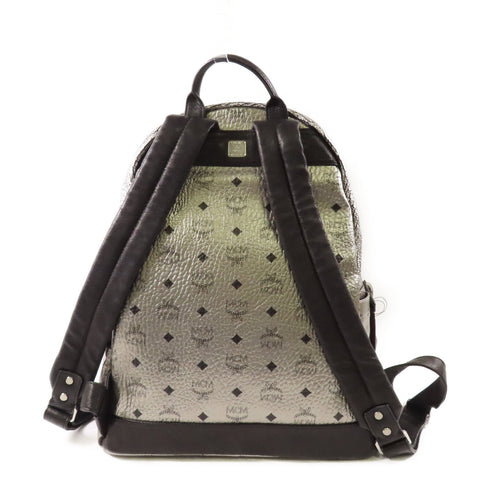 MCM SHW Stark Insignia Backpack MUK6AVE66SV001 Leather Silver/Black