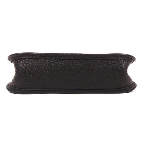 HERMES GHW Evelyne TPM Shoulder Bag Clemence Leather Black