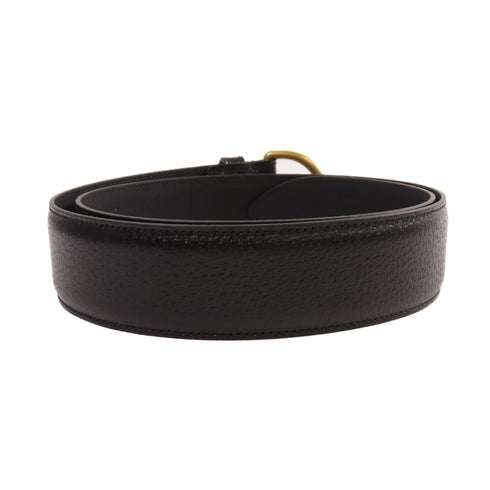 GUCCI GG GHW GG Marmont Wide Belt Size #85 Calfskin Leather 573325 Black