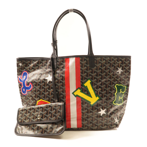 GOYARD Shoulder Tote Bag Coated Canvas Black