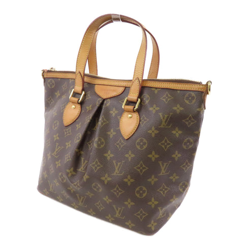 LOUIS VUITTON LV GHW Palermo PM 2 Way Shoulder Bag M40145 Monogram Brown v6