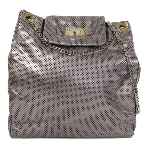 CHANEL CC SHW Reissue Metallic Bag Chain Shoulder Bag Leather Silver