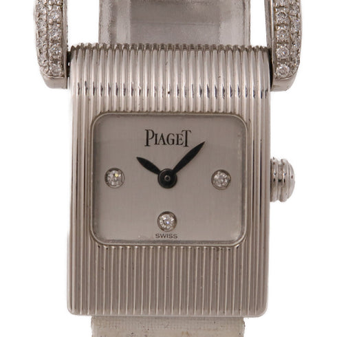 PIAGET Miss Protocole Quartz Watch 5222 18K White Gold Silver