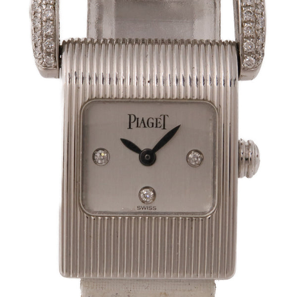 PIAGET Miss Protocole Quartz Watch 5222 18K White Gold Silver
