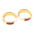 HERMES Olympe Earrings Metal Gold/Purple