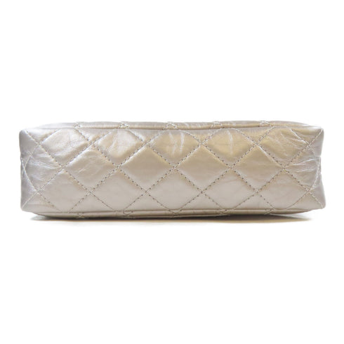 CHANEL Quilted CC 2.55 Chain Shoulder Handbag 65169 Calfskin Leather Silver