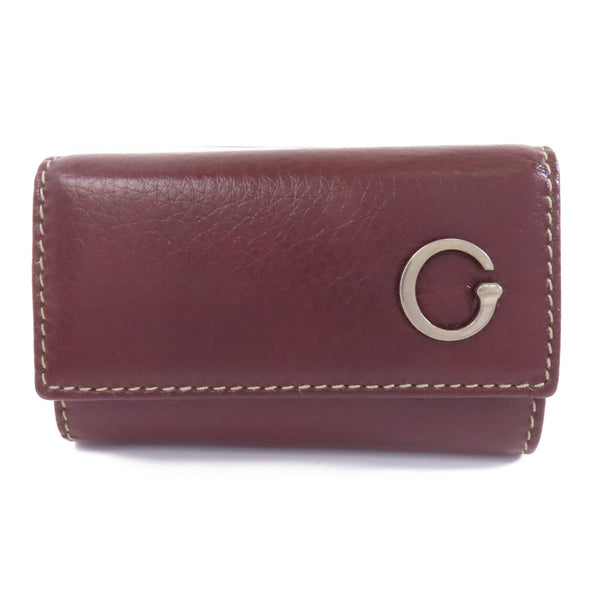 GUCCI GG SHW Key Case Holder 212177 Calfskin Leather Bordeaux Color