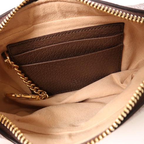 GUCCI GG GHW Ophidia Handbag 658551 Coated Canvas Brown