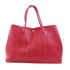 HERMES PHW Garden Party 36 Handbag Negonda Leather Rouge Red