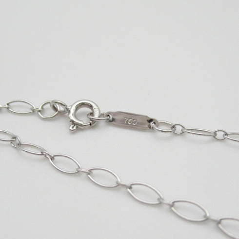 TIFFANY&CO Fleur De Lis Key Diamond Necklace PT950 Platinum 18K White Gold