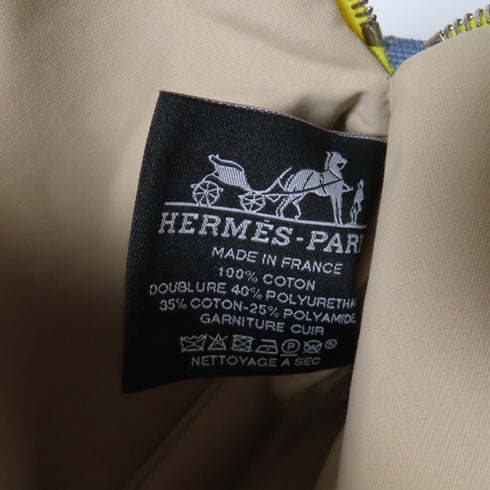 HERMES PHW Pouch Canvas Blue