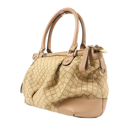 GUCCI GG GHW Tote Bag 2 Way Shoulder Bag Handbag 247902 Canvas Brown/Pink