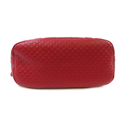 GUCCI GHW GG Micro Guccissima Handbag Shoulder Bag Calfskin Leather 449663 Red