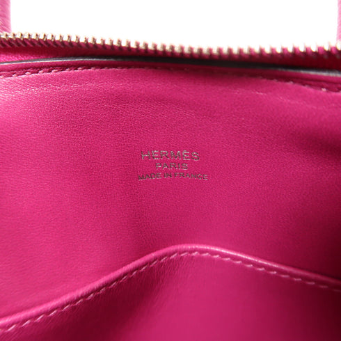 HERMES PHW Mini Bolide 2 Way Shoulder Bag Chevre Rose Pourpre