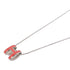 HERMES Necklace pop H Accessories Enamel/Metal Red/Silver