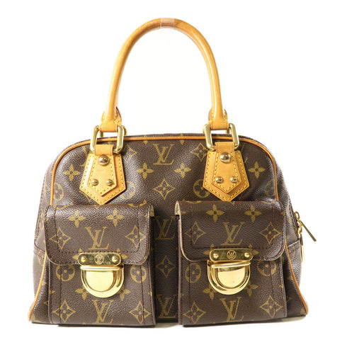 LOUIS VUITTON LV GHW Manhattan PM Handbag M40026 Monogram Brown v1