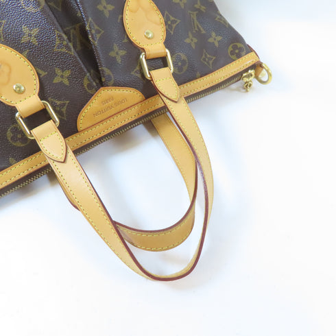 LOUIS VUITTON LV GHW Palermo PM 2 Way Shoulder Bag M40145 Monogram Brown v4