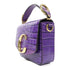 Chloe GHW Mini C Bag 2 Way Bag Calfskin Leather Purple