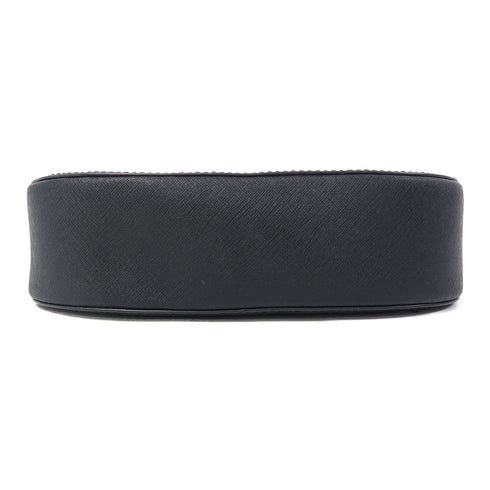 Tory Burch GHW Shoulder Bag Calfskin Leather Black