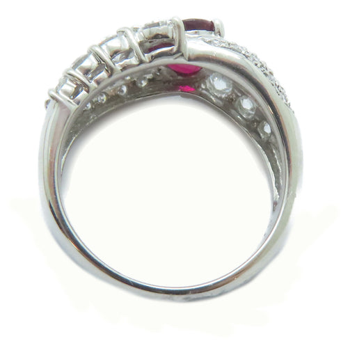 FINE JEWELRY 1.13ct Ruby 0.79ct Diamond Ring PT900 Platinum US#6