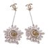 CHANEL CC Rhinestones Earrings A17K Metal Gold and Silver Tone Color