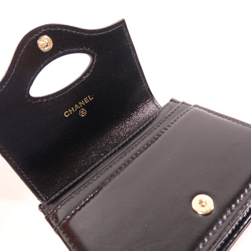 CHANEL CC SHW 31 Wallet Calfskin Leather Black