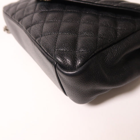 SAINT LAURENT YSL Shoulder Bag Calfskin Leather Black