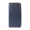 PRADA SHW Zipper Long Wallet Calfskin Leather Navy