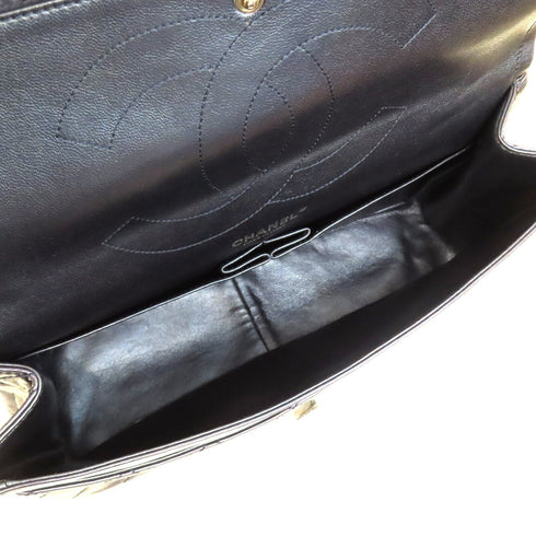 CHANEL Quilted CC SHW 2.55 Chain Shoulder Bag Calfskin Leather Navy