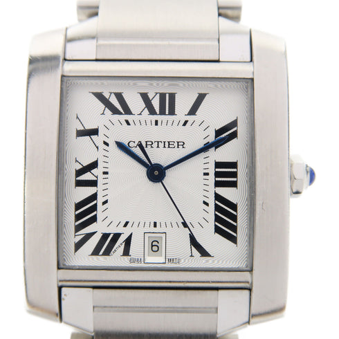 CARTIER Tank Francaise Automatic Watch W51002Q3 Stainless Steel Silver