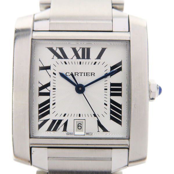 CARTIER Tank Francaise Automatic Watch W51002Q3 Stainless Steel Silver
