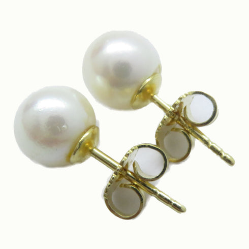TIFFANY&CO Pearl Earrings 18K Yellow Gold