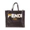 FENDI GHW Tote Bag 8BH357 Coated Canvas Black