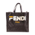 FENDI GHW Tote Bag 8BH357 Coated Canvas Black